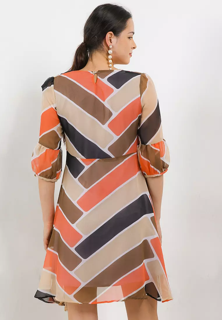 Chanira Kaira Dress-Orange Multi