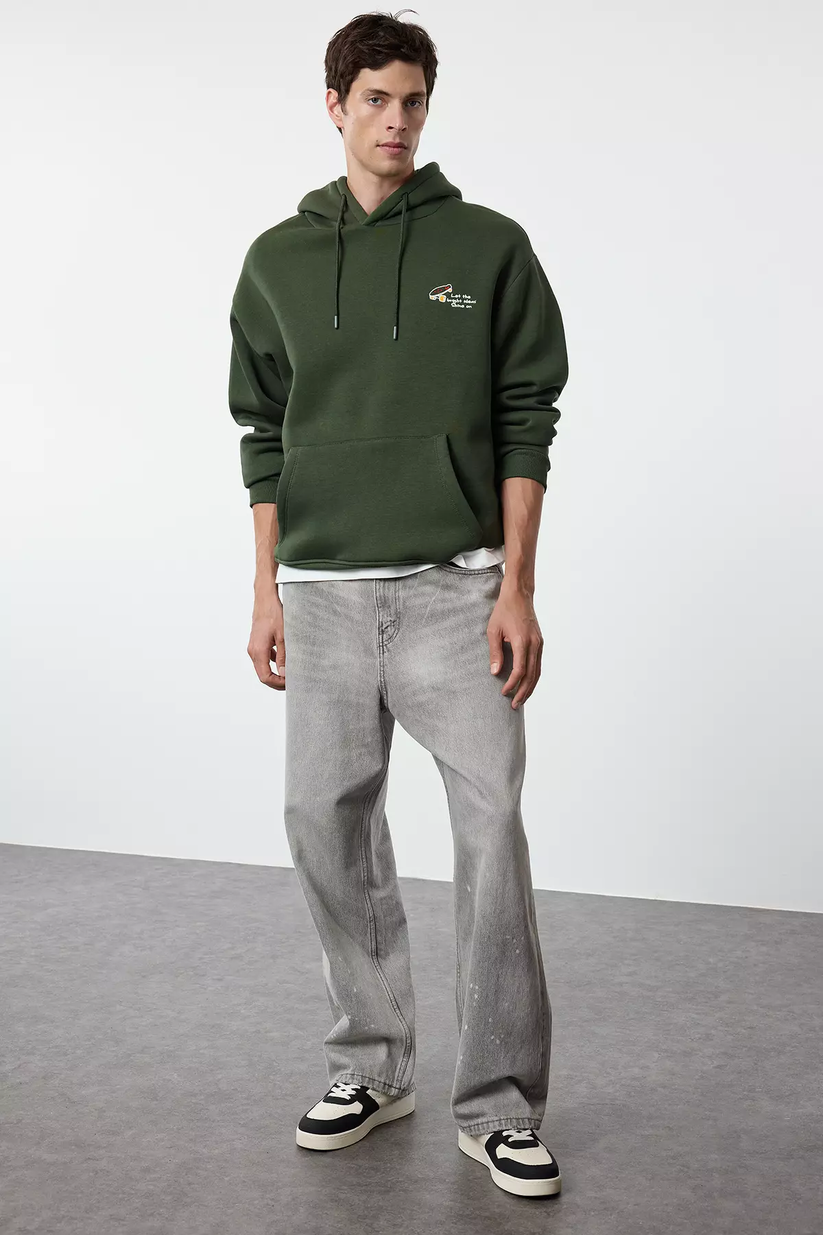 Slogan Printed Hoodie