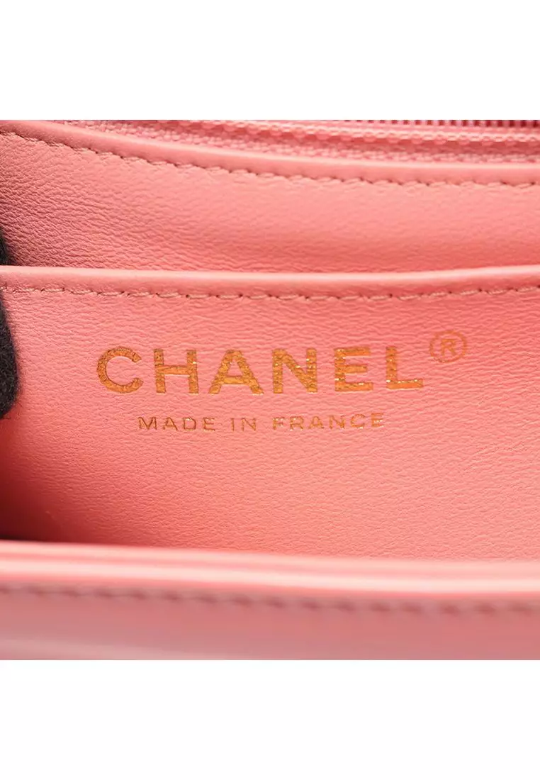 Pre-Loved Chanel Mini Cc Patent Camellia Flap