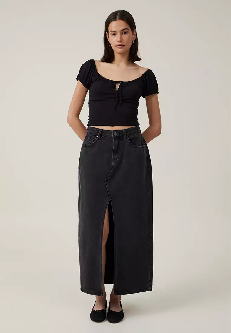 Quinn Tie Front Short Sleeve Top