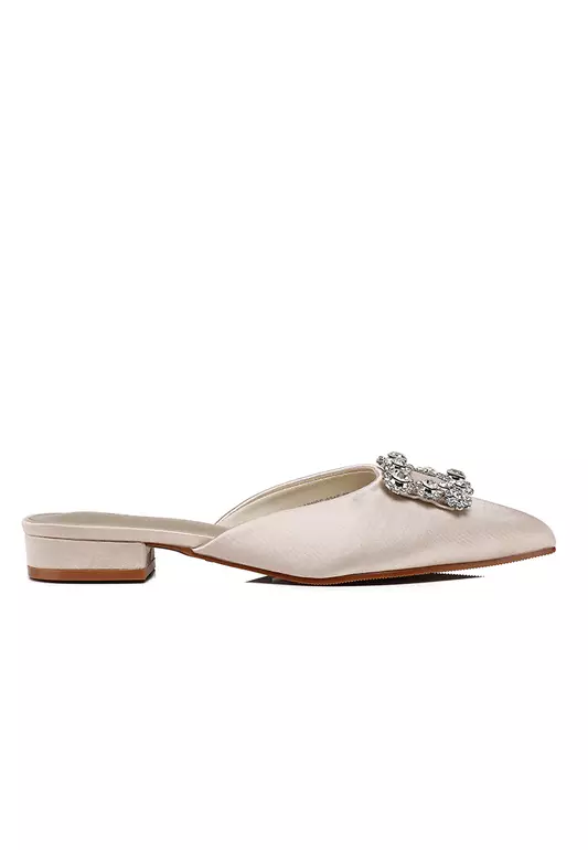 Doretta Embellishment Slip Ons Heels