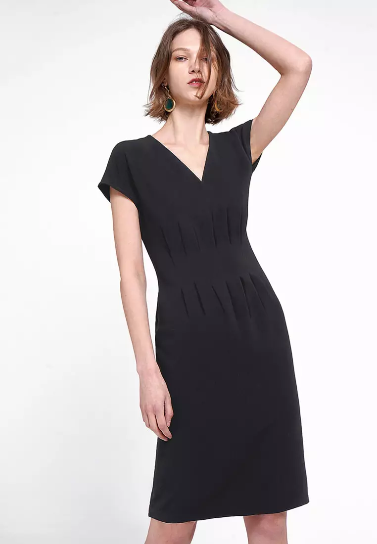 Buy Saturday Club Capped Sleeved Dress With Pleated Detail 2026 Online |  ZALORA Philippines