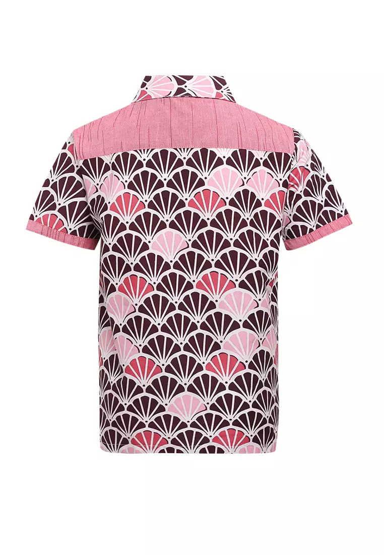 Hem Anak Batik Laki Laki Lengan Pendek Velano Pink