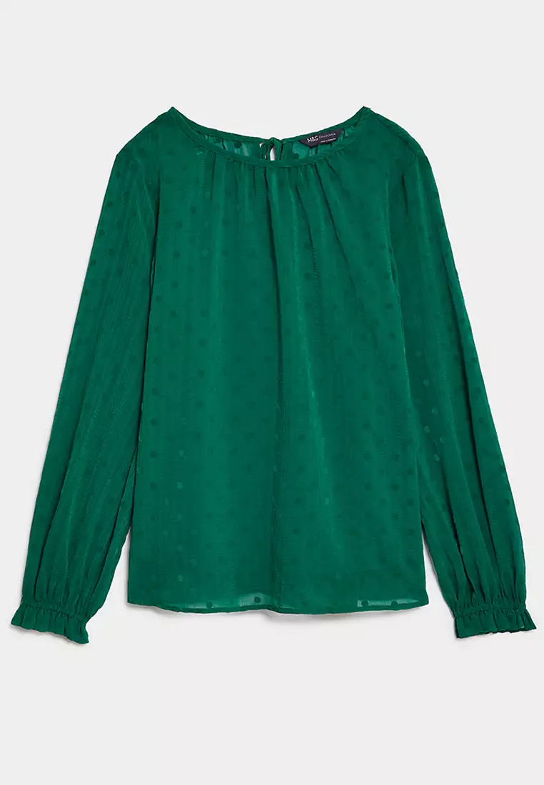 Chiffon Polka Dot Blouse