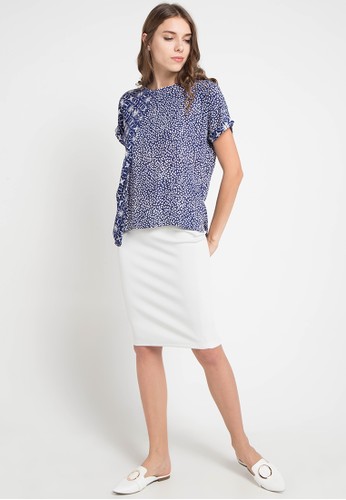 Jual Batik  Aksen Tropis Azkia Blouse  Original ZALORA  