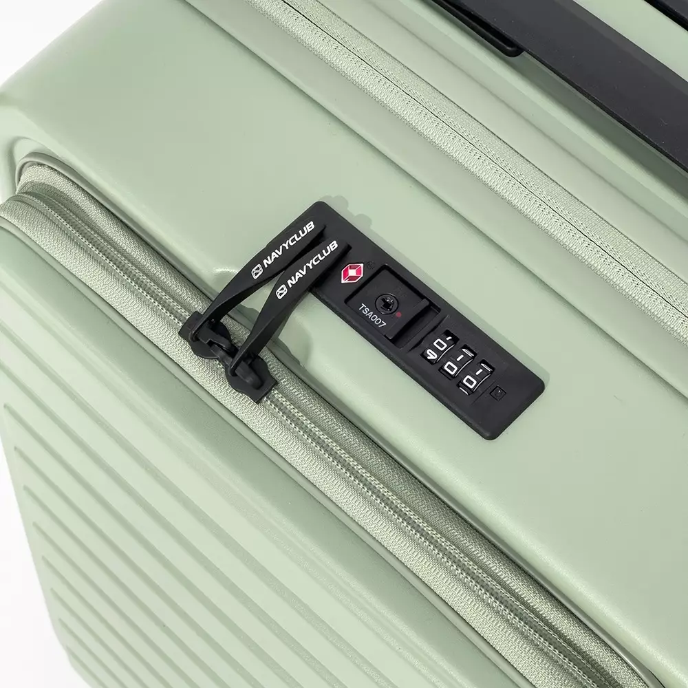 Navy Club Iconic Koper Hardcase - Koper PC 4 Roda Putar TSA Lock - Size 20 Inch Free Cover Koper