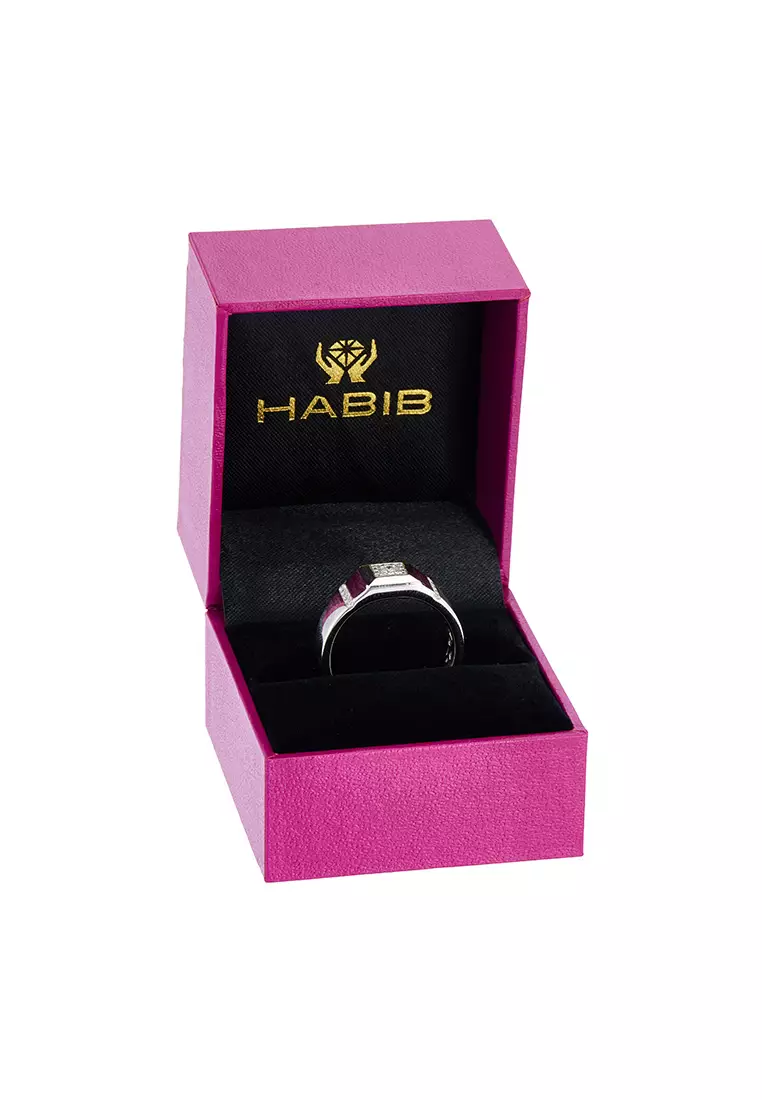 HABIB Diamond Men's Ring in 925 Silver Palladium 271610125(PLD)