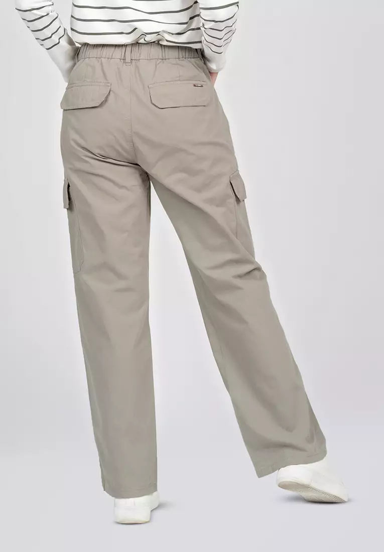 C2 Tielda Grey Cargo Pants Wanita