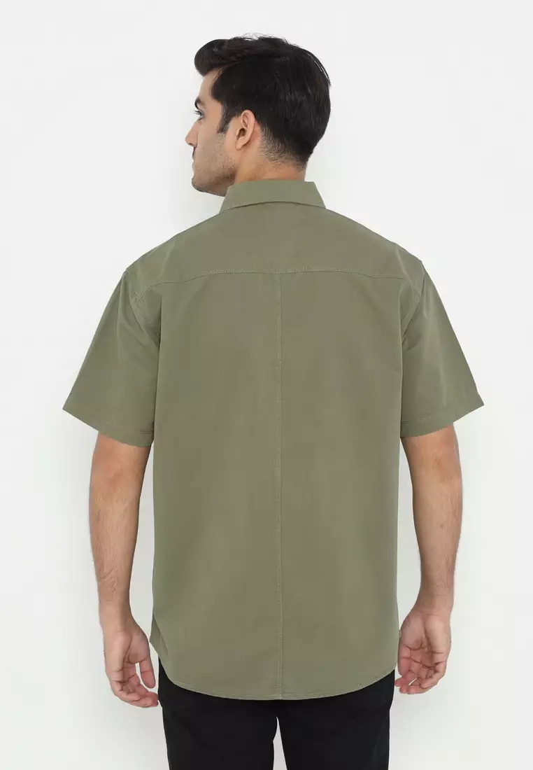 POLICE Kemeja Polos Cotton Regular Fit Pria