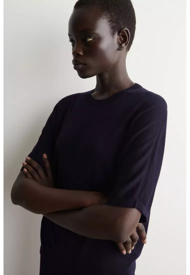 KNITTED MERINO WOOL T-SHIRT