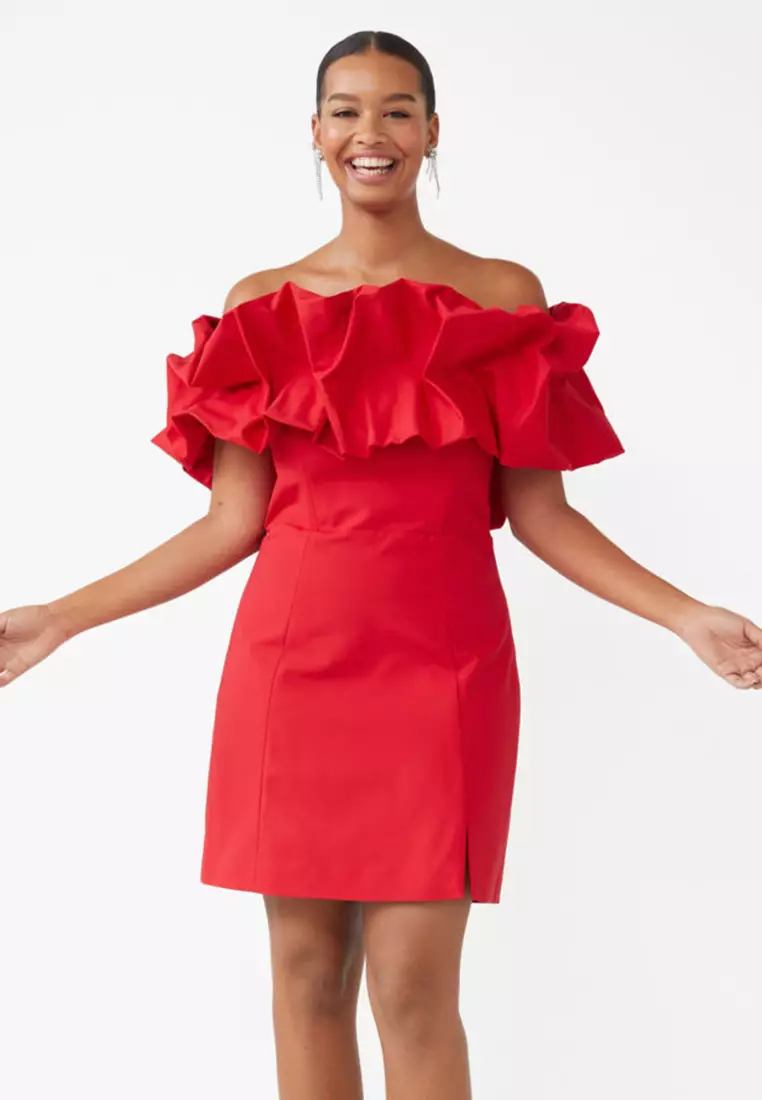 Zalora off hot sale shoulder dress