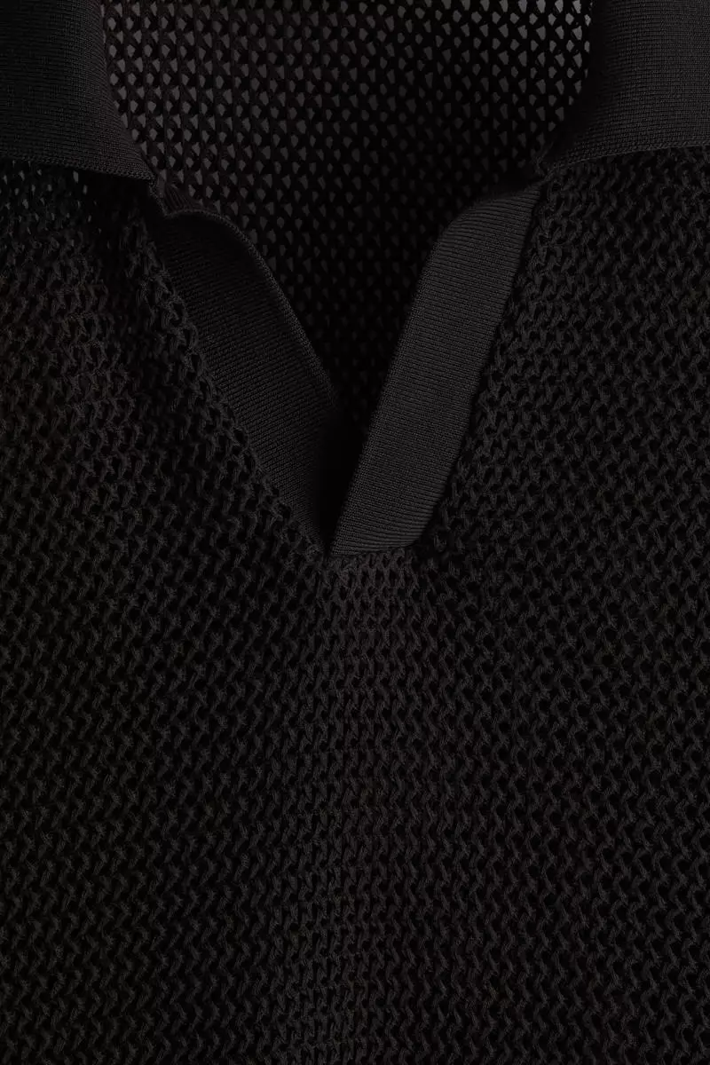 Regular Fit Hole-knit polo shirt