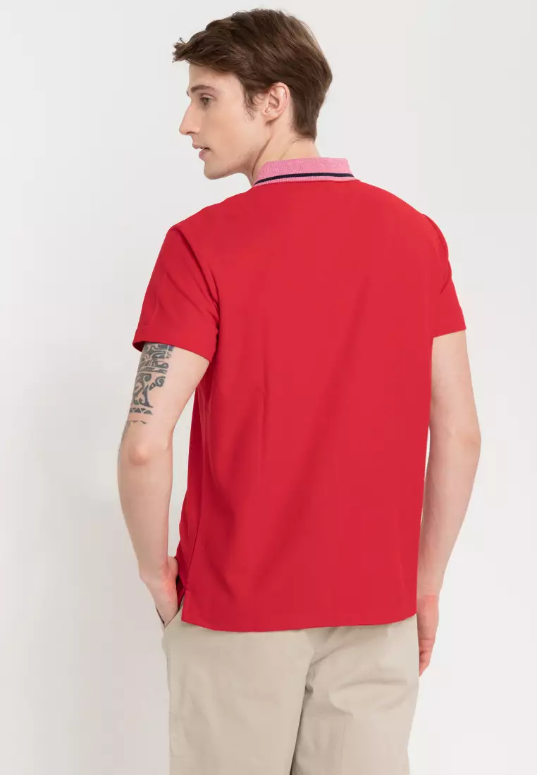 Open Chest Knit Pea Polo Shirt