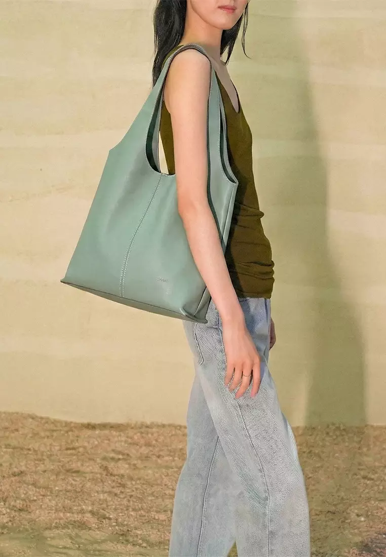 LATTICE 籃子手提袋 - 淺薄荷綠色