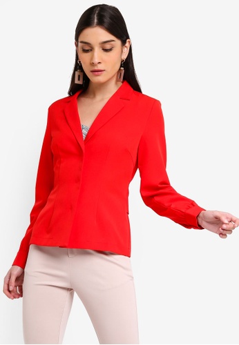 Buy Zalora Casual Blazer Top With Self Tie Online On Zalora Singapore