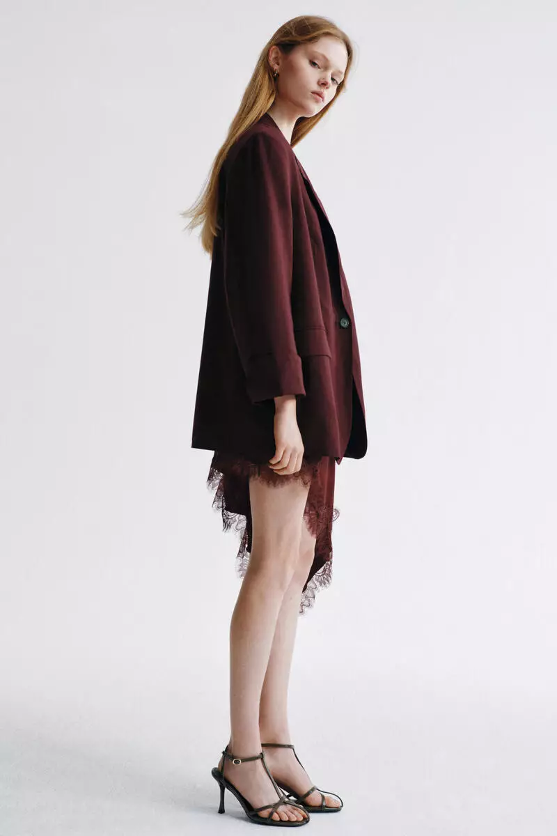 Linen-blend blazer
