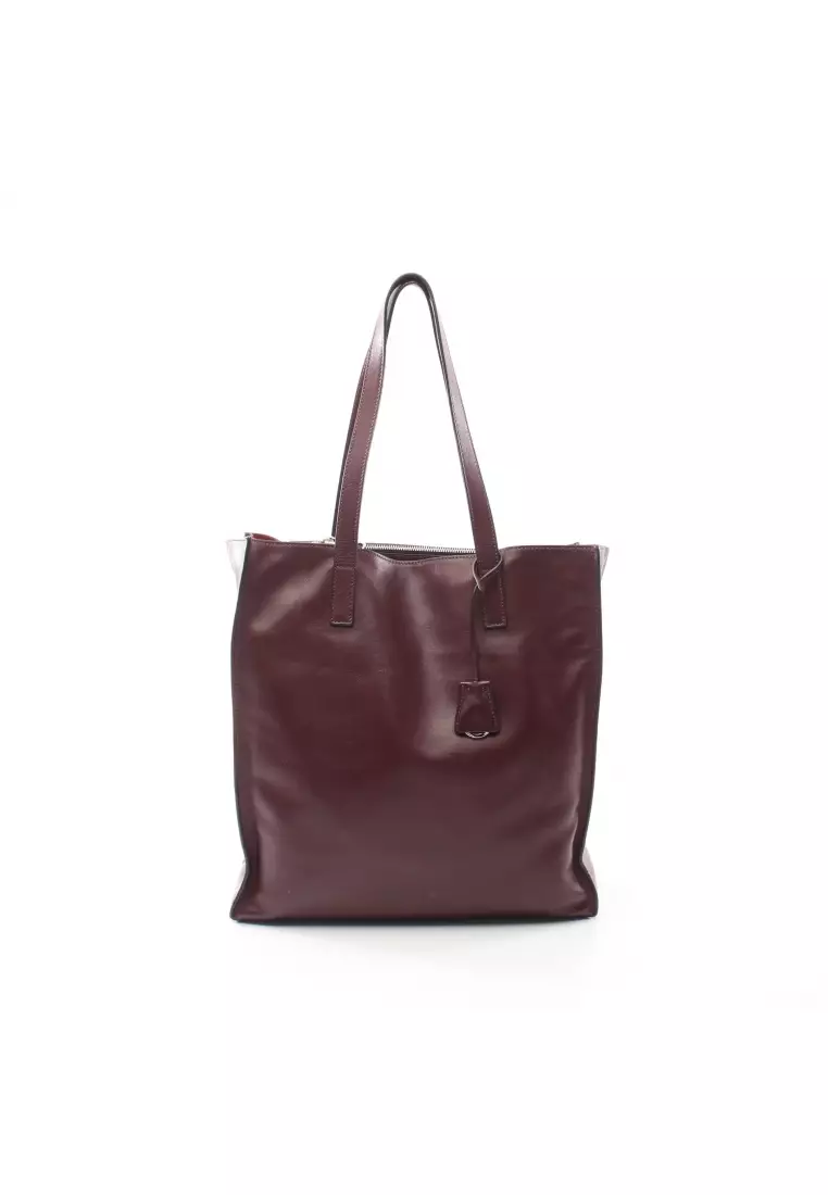 Prada Pre loved PRADA SOFT CALF Shoulder bag tote bag leather