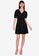 ZALORA BASICS black Ruched Waist Fit & Flare Dress 593BAAAE6F1C83GS_4