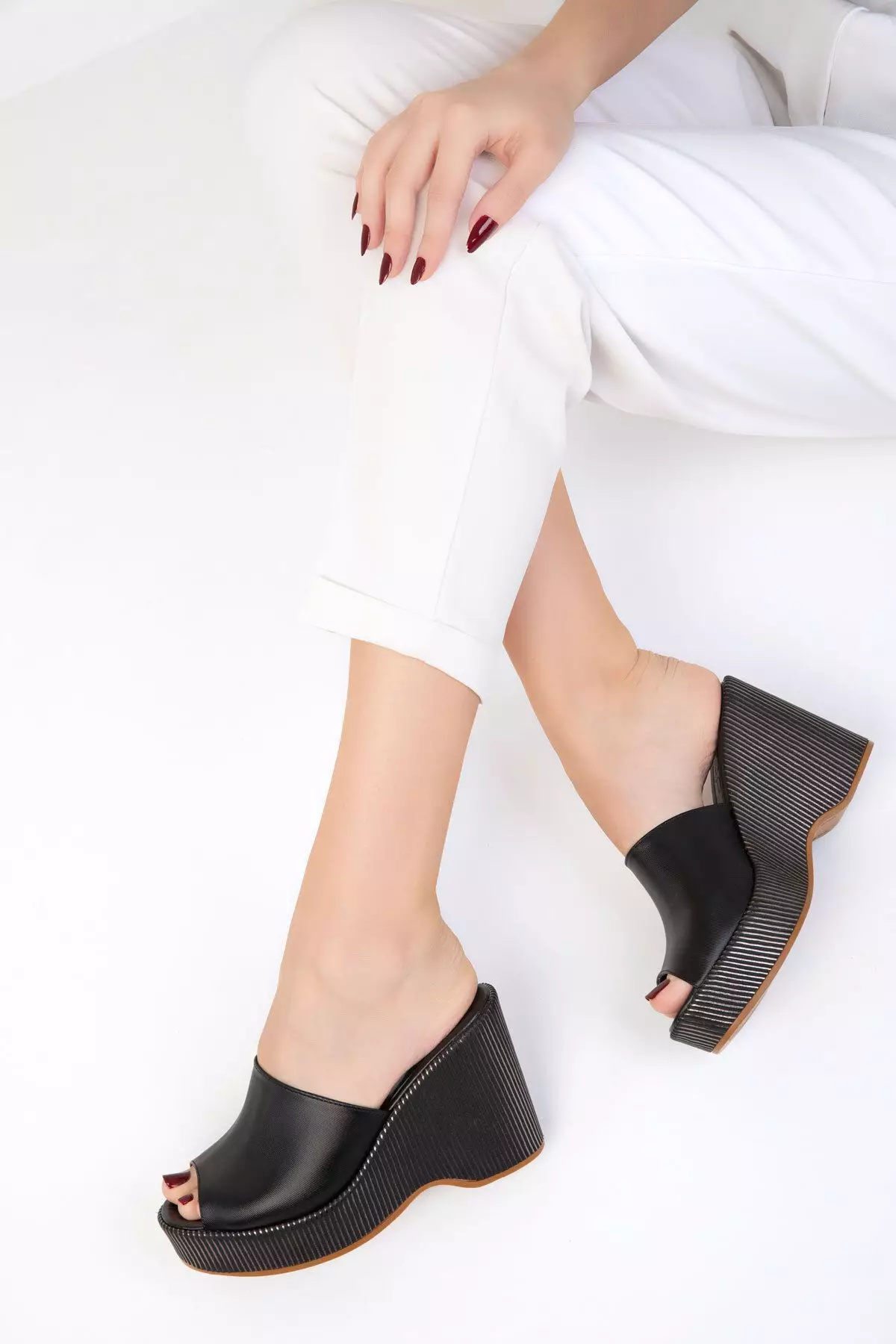 Discount on Soho  shoes - SKU: Mule Wedge Sandals