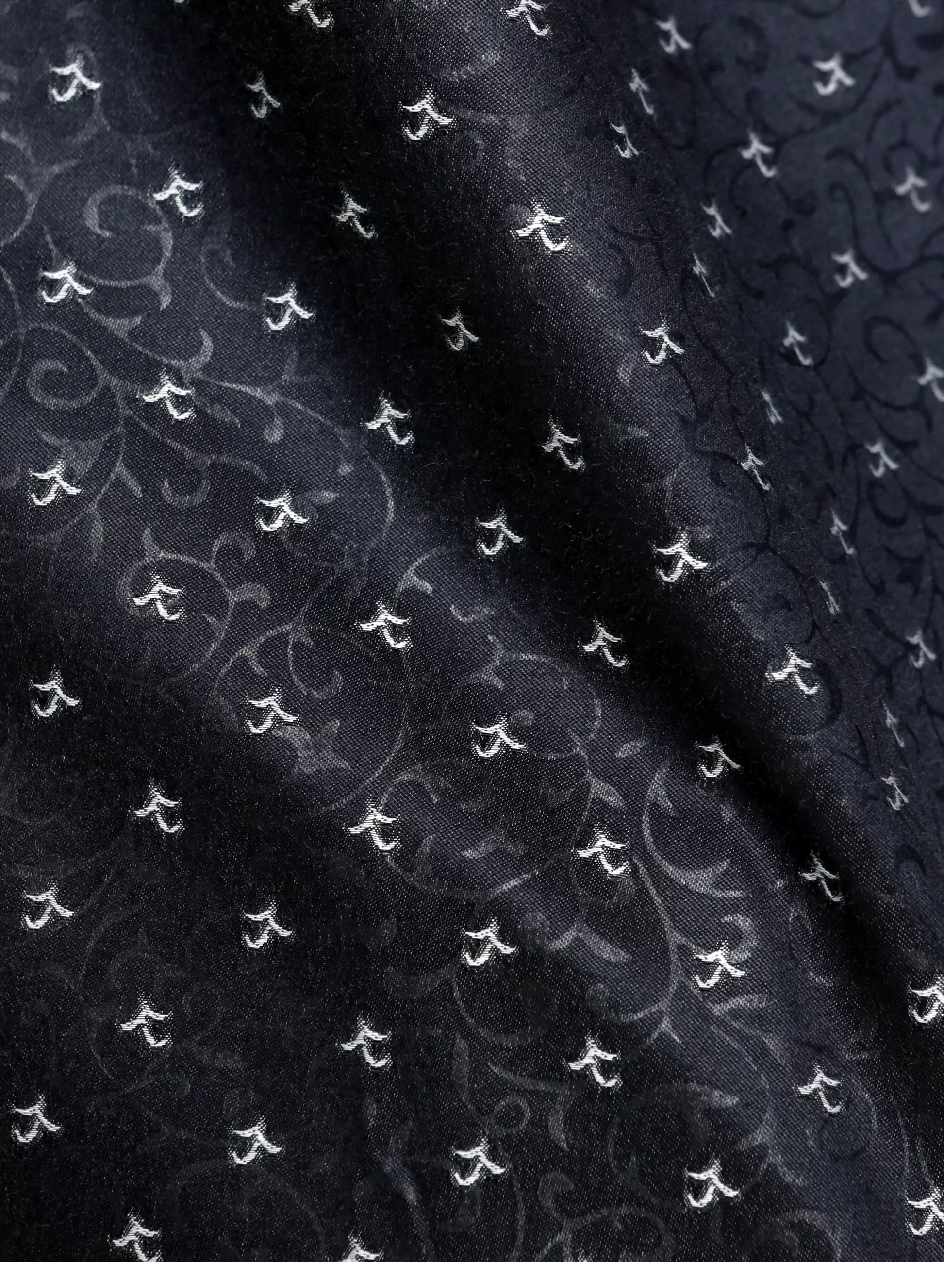 Casella Baju Koko Pria Lengan Panjang Kombinasi Batik Jeddah Design 9925 Navy