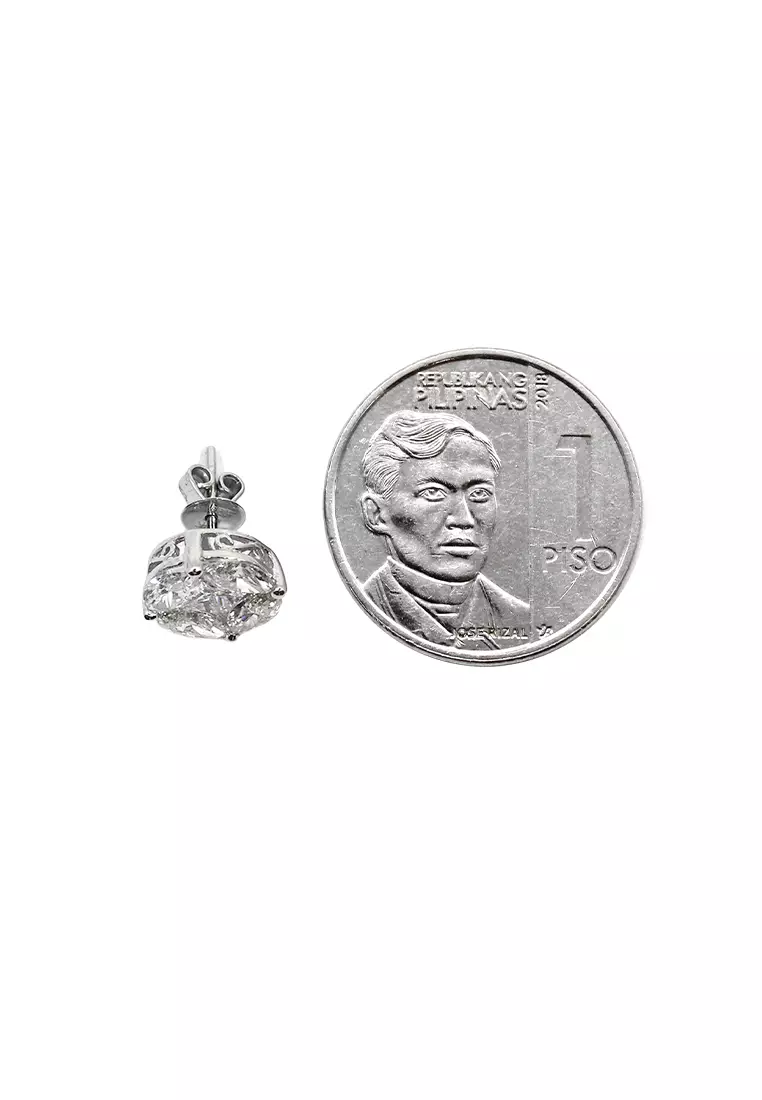 14K White Gold Earrings with Diamonds