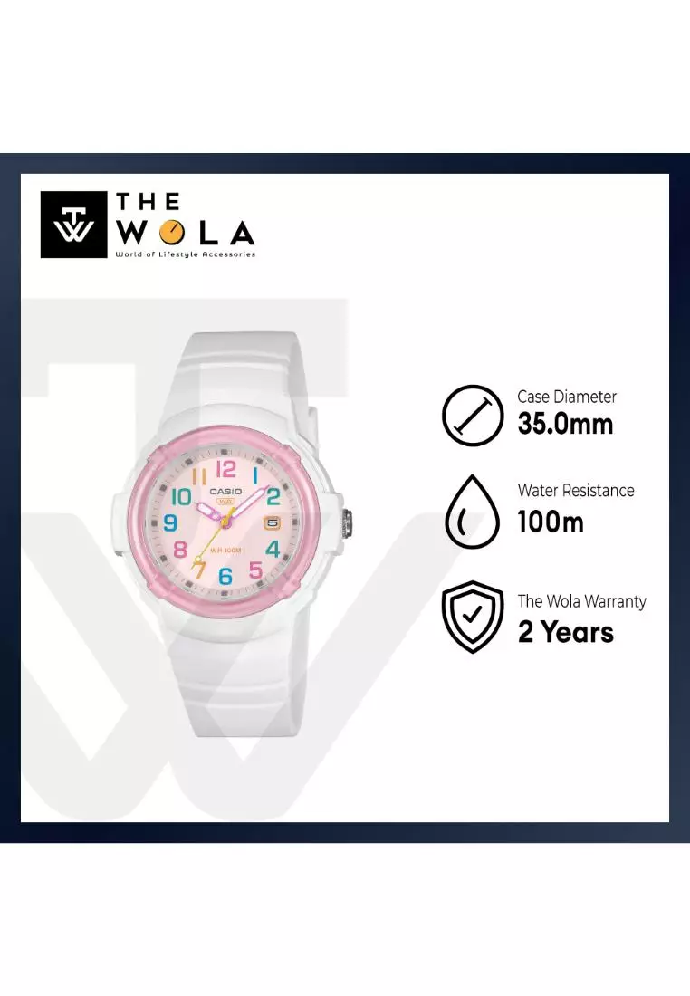 LX-800H-7A1V Women Analog Watch White Resin Band