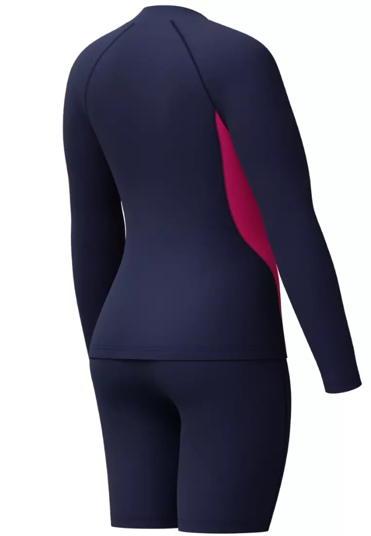 Neon Pink  Long Sleeve Rash Top And Jammer Set