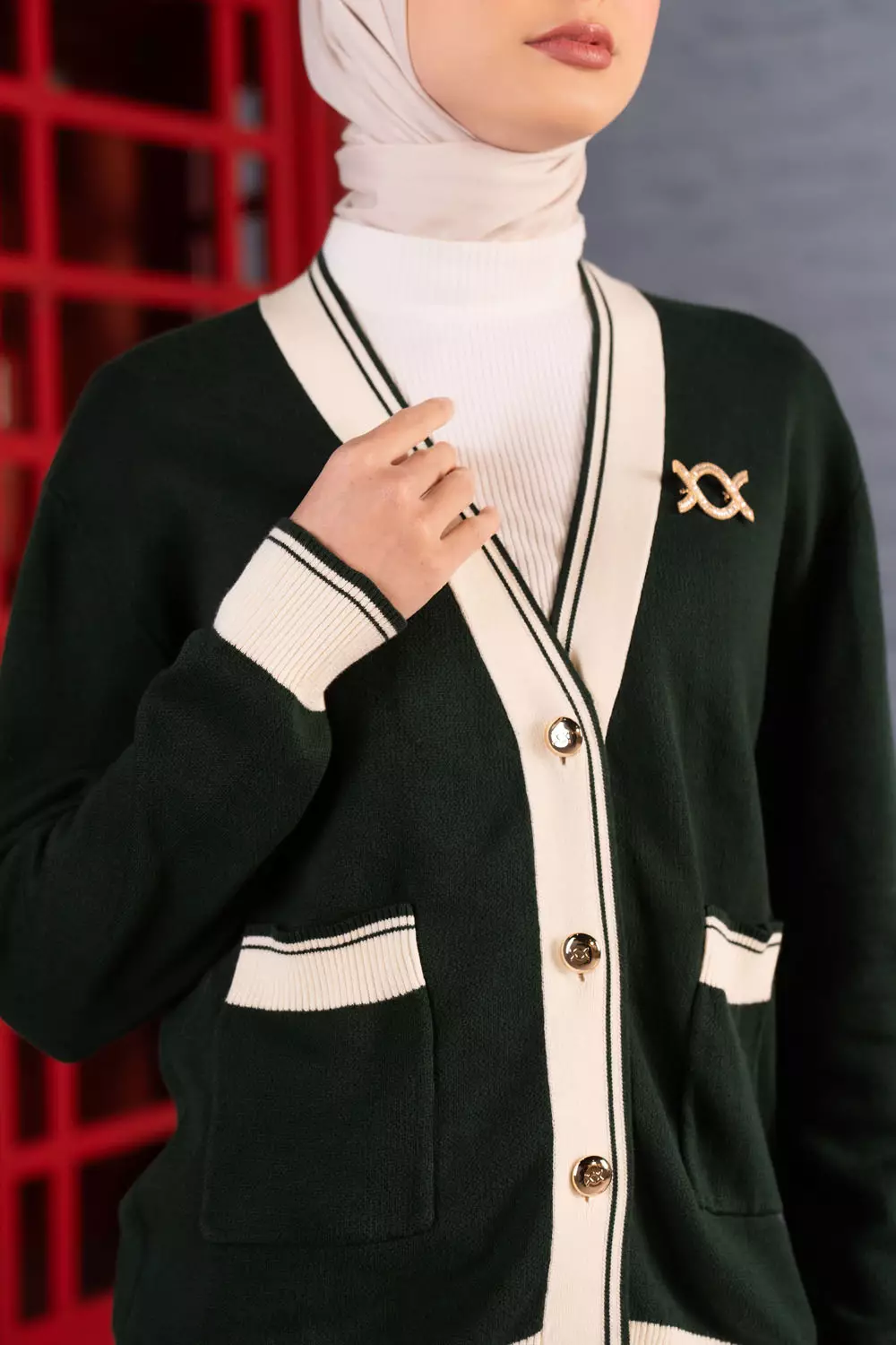 Klamby - Verra Knit Cardigan Dark Forest