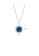 Glamorousky white 925 Sterling Silver Elegant Bright Geometric Round Pendant with Blue Cubic Zirconia and Necklace 0DC2DAC42CBD1EGS_2