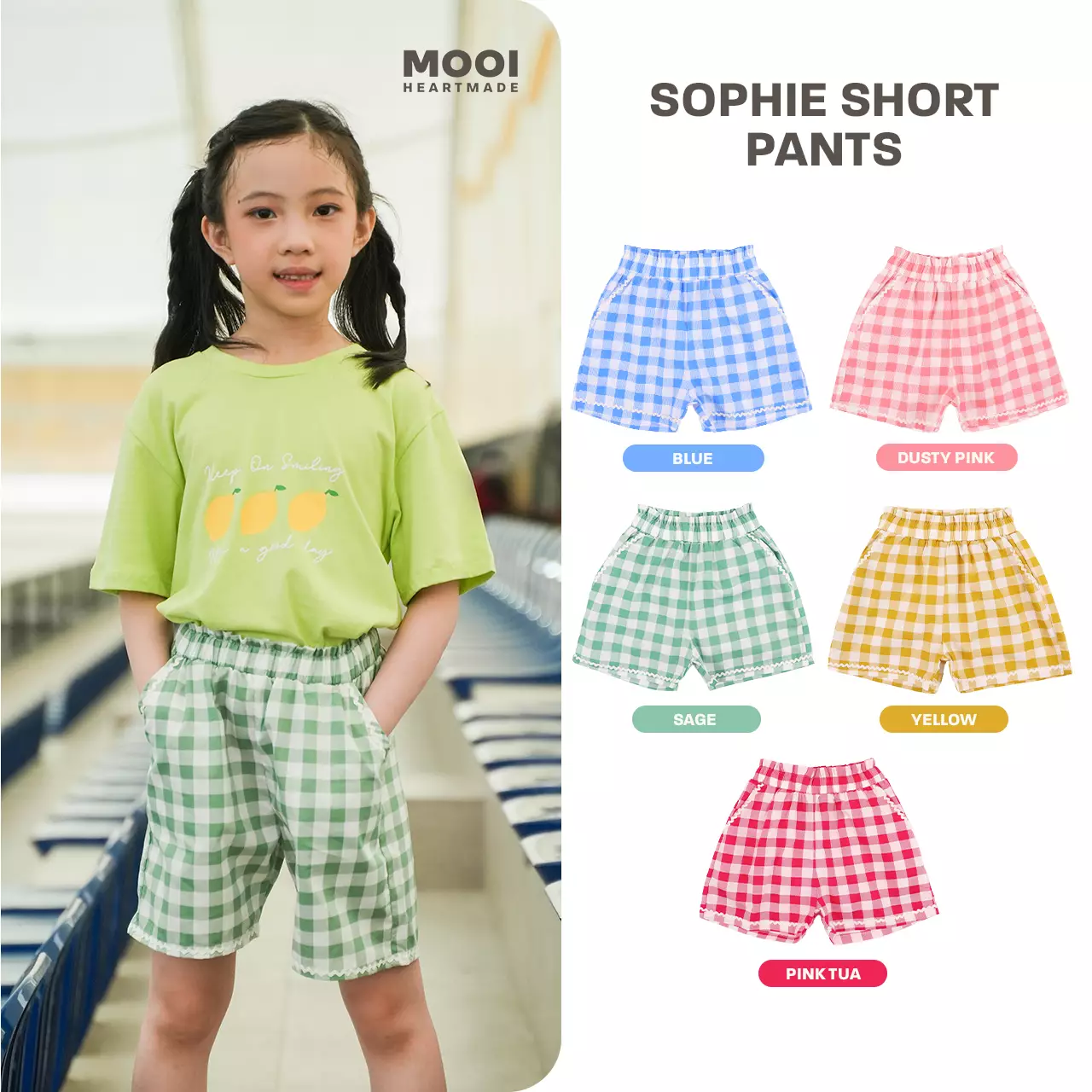 Mooi Celana Pendek Anak Perempuan Sophie Short Pants - Dusty Pink