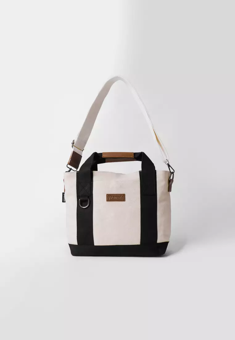 Pamole - Tas Selempang Wanita Bahan Kanvas Penutup Resleting - Kelly Series Comb Hitam