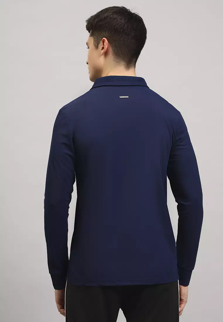 Men's Stride Oxford Versatile Active Workday Blue Tshirt