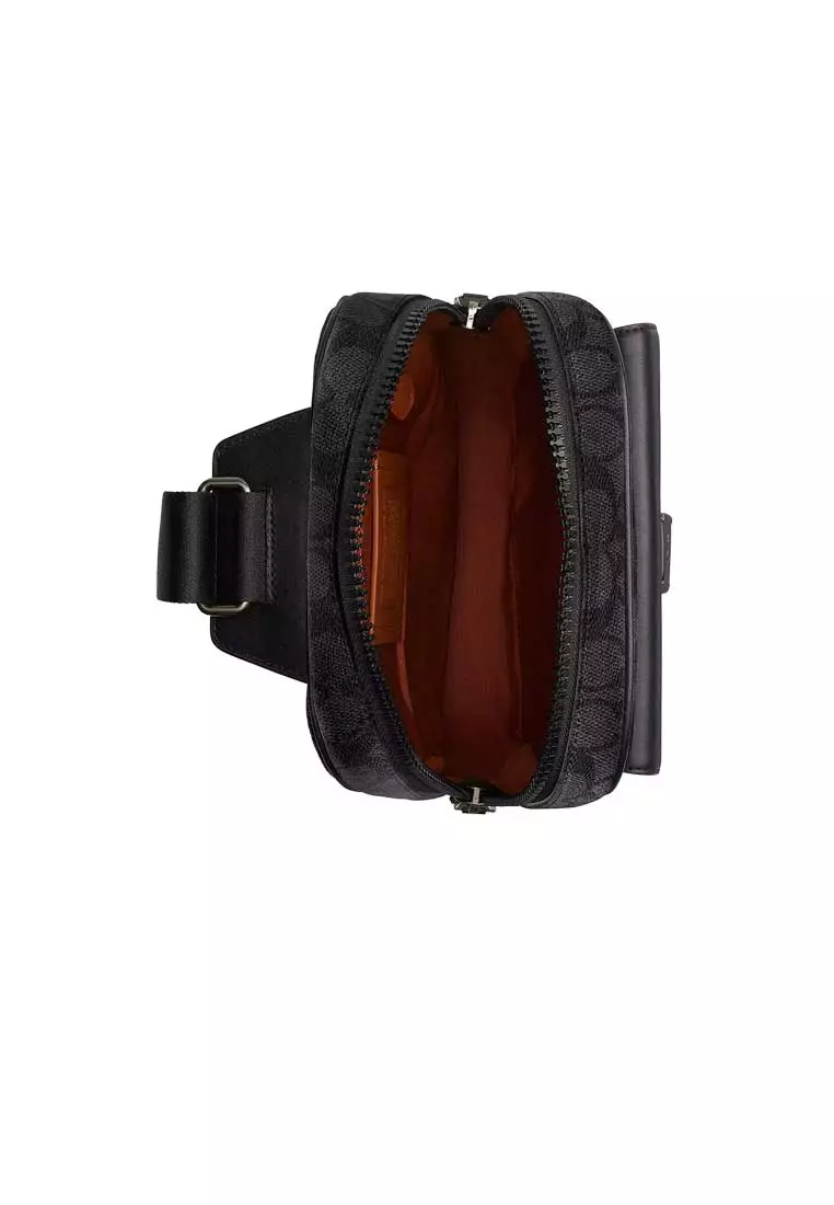 Track Pack In Signature Canvas Charcoal/Black CX880