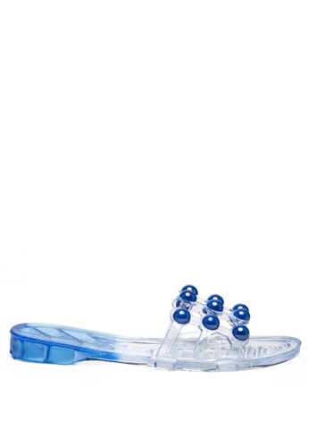 London Rag blue Jelly Gems Slip-On Flats in Blue 62CDCSHF8DD806GS_1