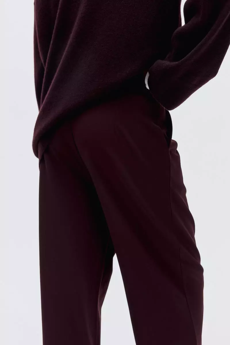 High-waisted tailored trousers