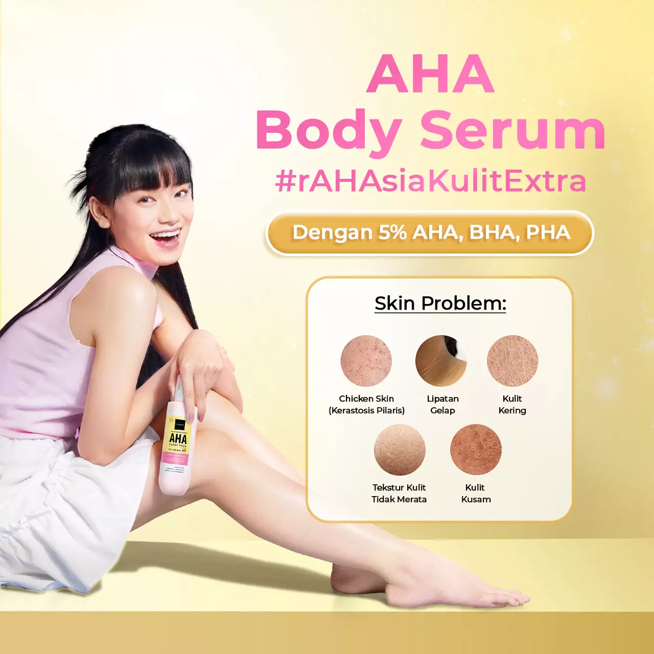 Scarlett Whitening Intense Brightening AHA Body Serum 5% AHA BHA PHA