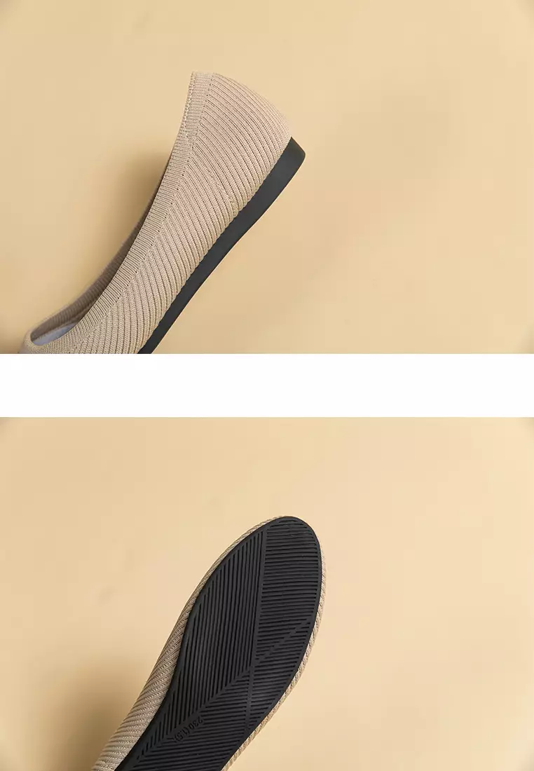 Round-toe Fly Knit‌ Flat Shoes TJ-Y2