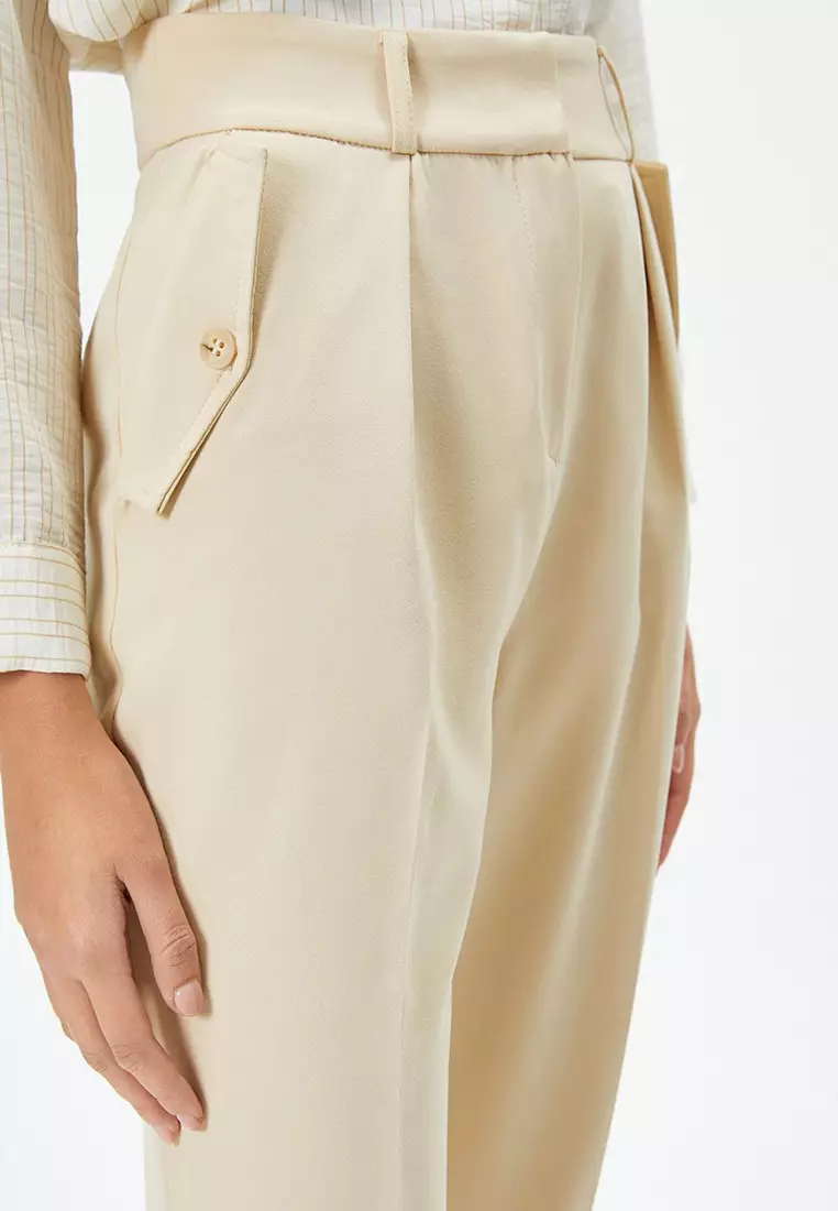 Cigarette Fabric Trousers