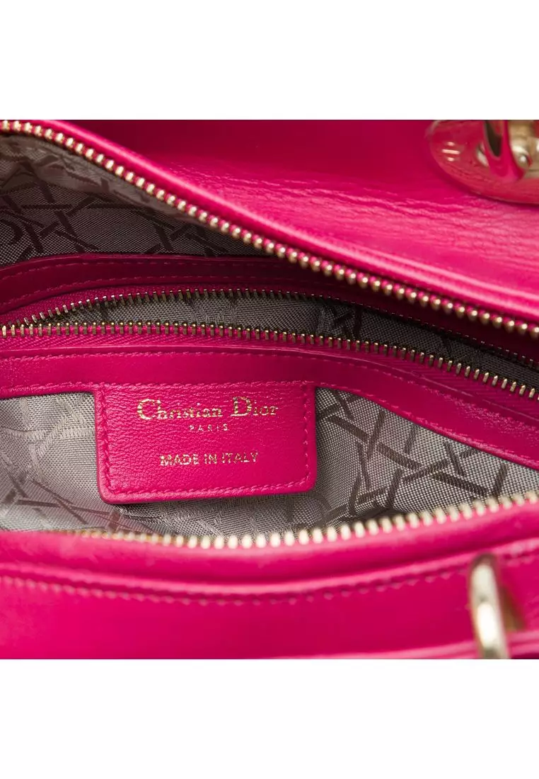 Pre-Loved Dior Large Lambskin Cannage Lady Dior