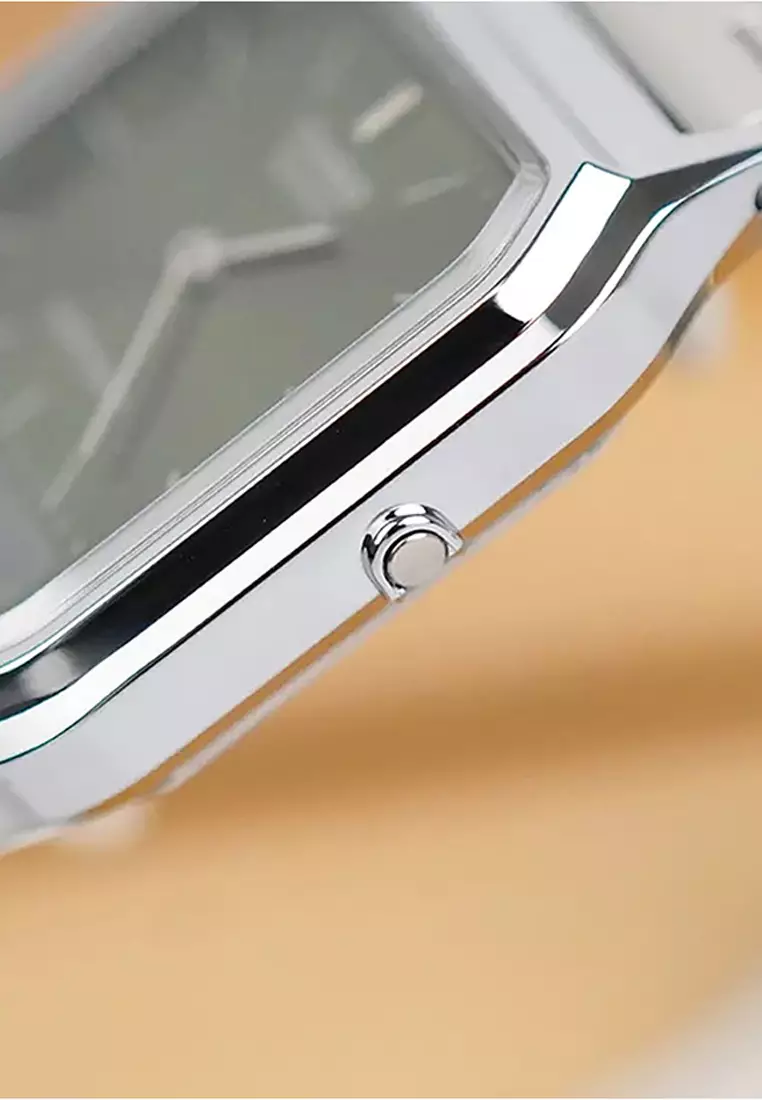 Vintage Unisex Analog-Digital Watch AQ-230A-3AMQY Silver Stainless Steel Strap