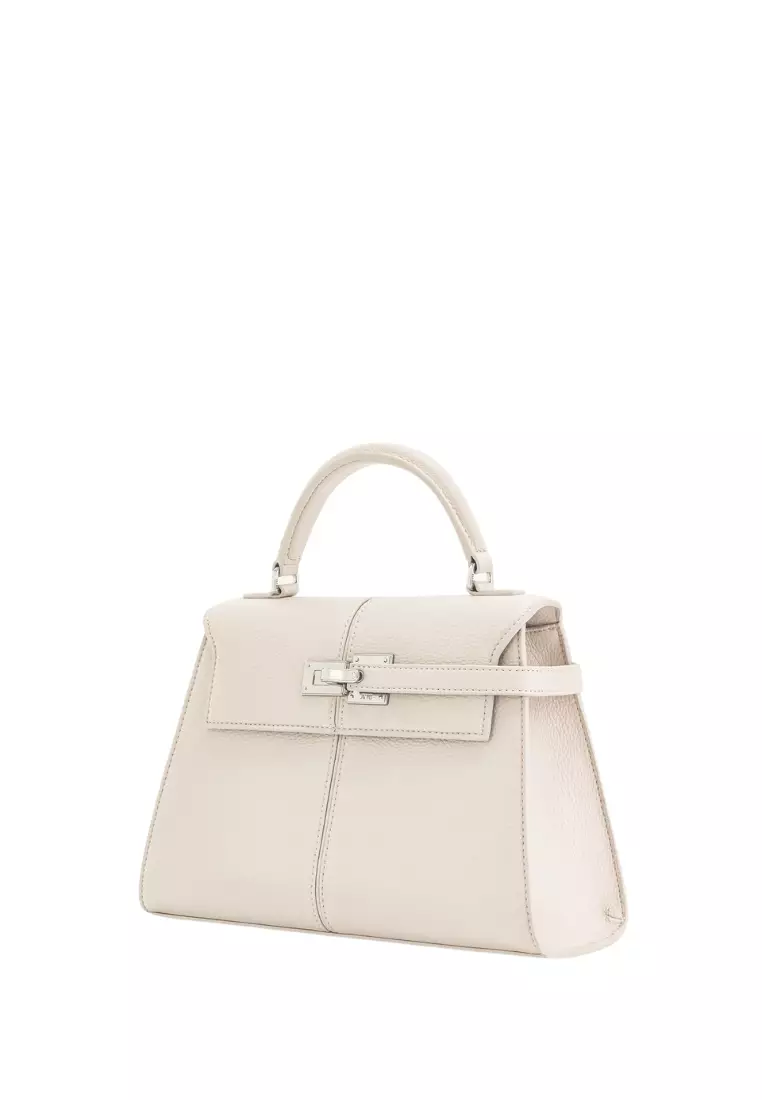 Elise Large Top Handle Bag - White