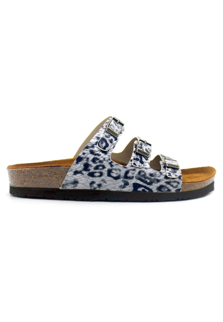 Ely - Leopard Silver Sandals & Flip Flops