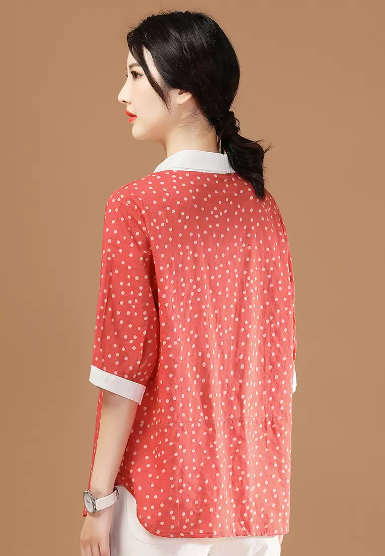 Buy A IN GIRLS Fashion Polka Dot Print Blouse Online ZALORA Malaysia