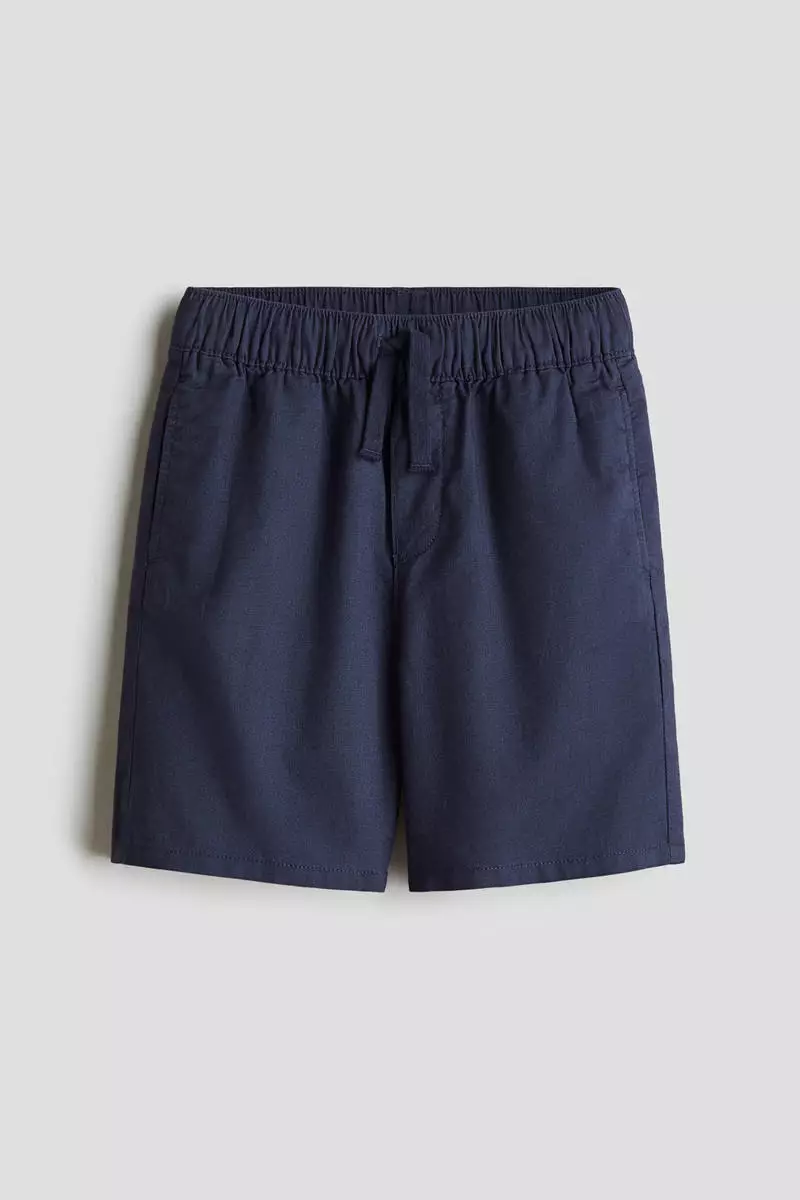 Linen-blend shorts