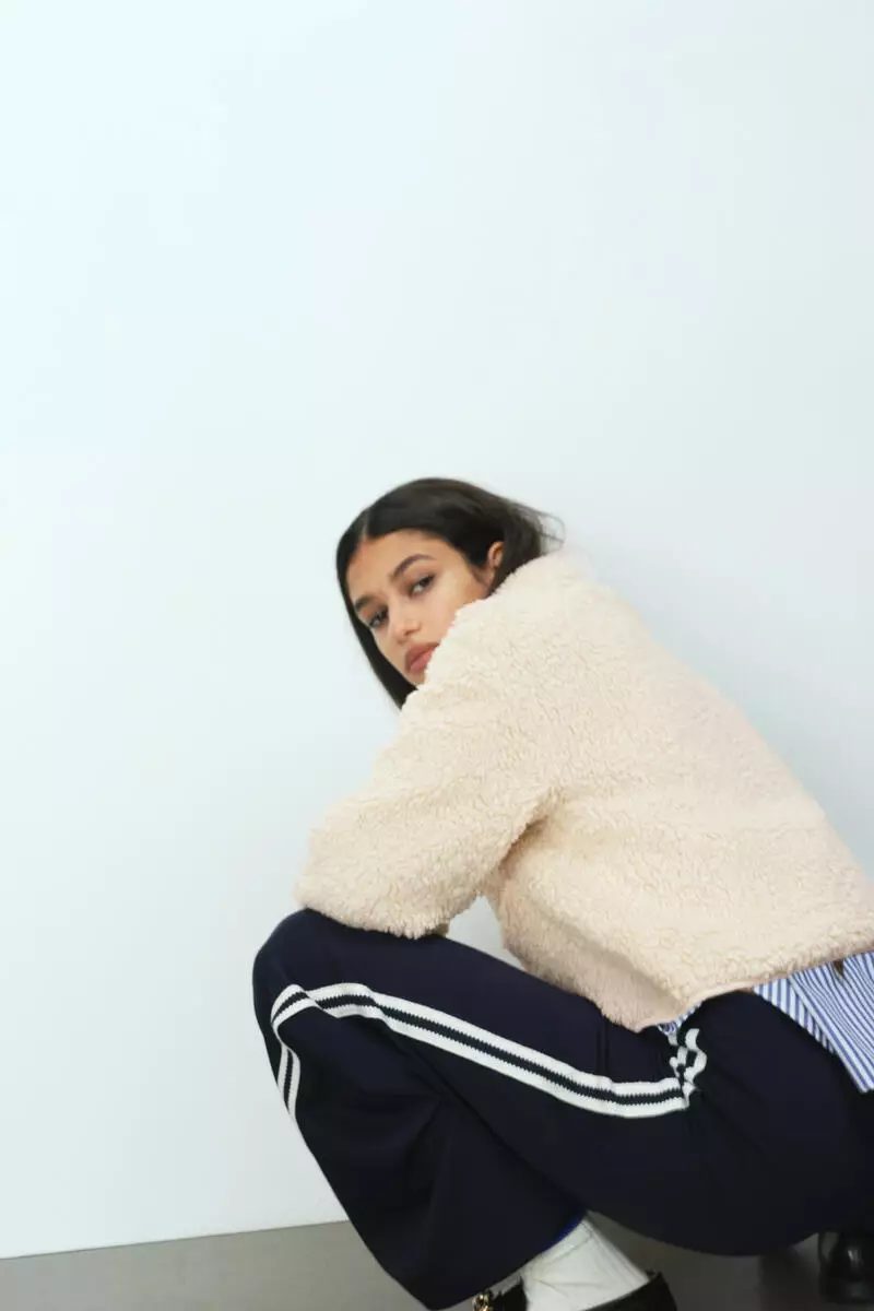 Collared teddy jacket