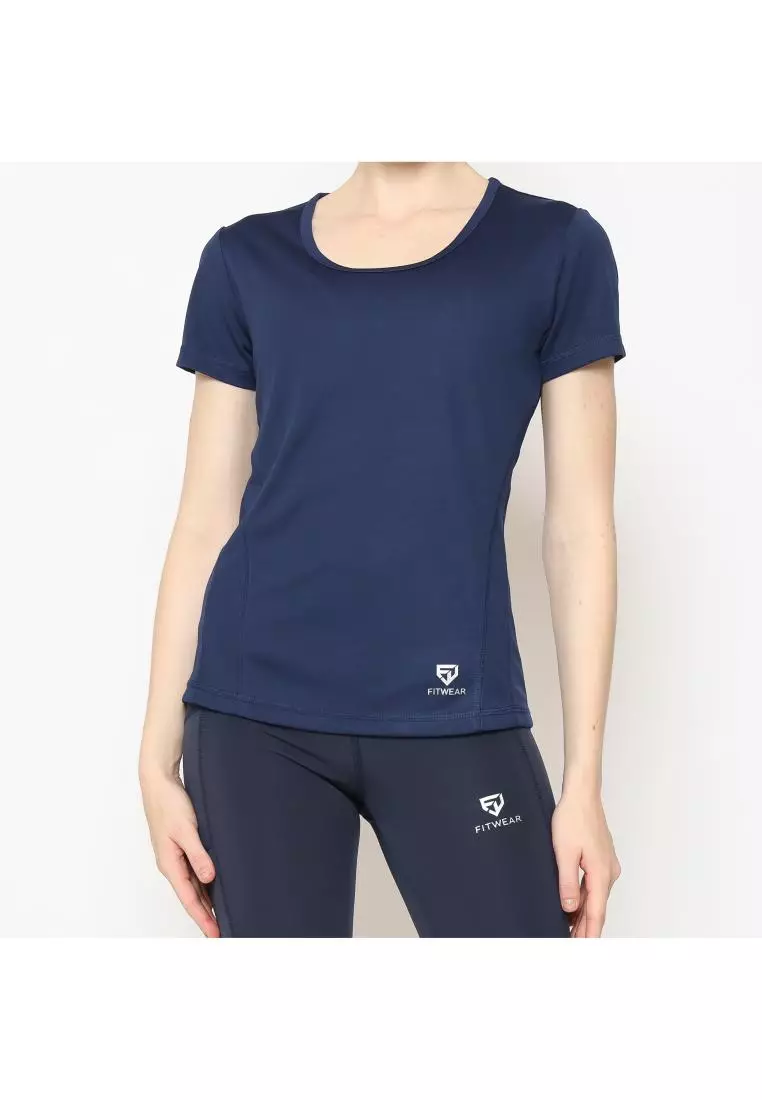 Jual Fitwear Fitwear Kaos Olahraga Wanita Denica Dryfit Baselayer S S Navy Original