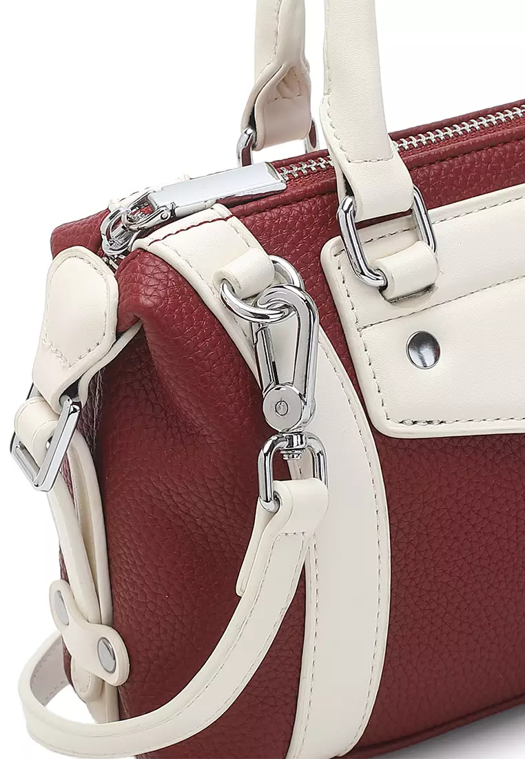 Women's Top Handle Bag / Sling Bag / Crossbody Bag / Shoulder Bag - Wine Red